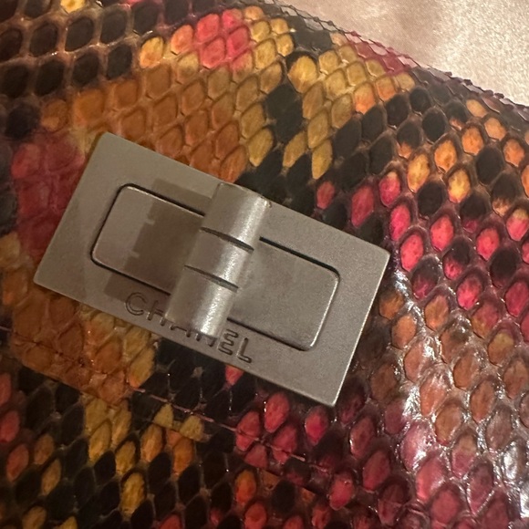 Chanel Python Pink Multicolor Clutch Reissue - Picture 7 of 14